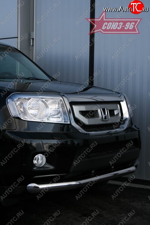 12 149 р. Защита переднего бампера одинарная Souz-96 (d76).  Honda Pilot  YF4 (2008-2015) дорестайлинг, рестайлинг  с доставкой в г. Воронеж