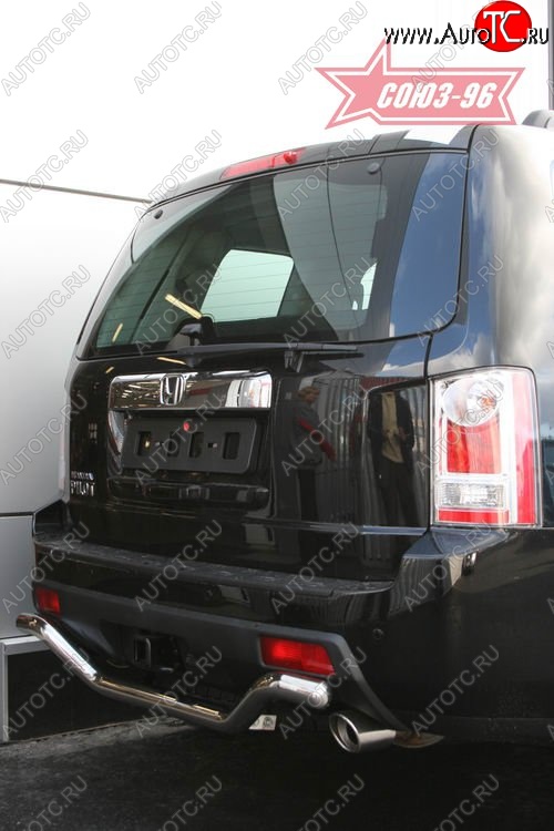 11 924 р. Защита заднего бампера Souz-96 (d60) Honda Pilot YF4 дорестайлинг (2008-2011)  с доставкой в г. Воронеж