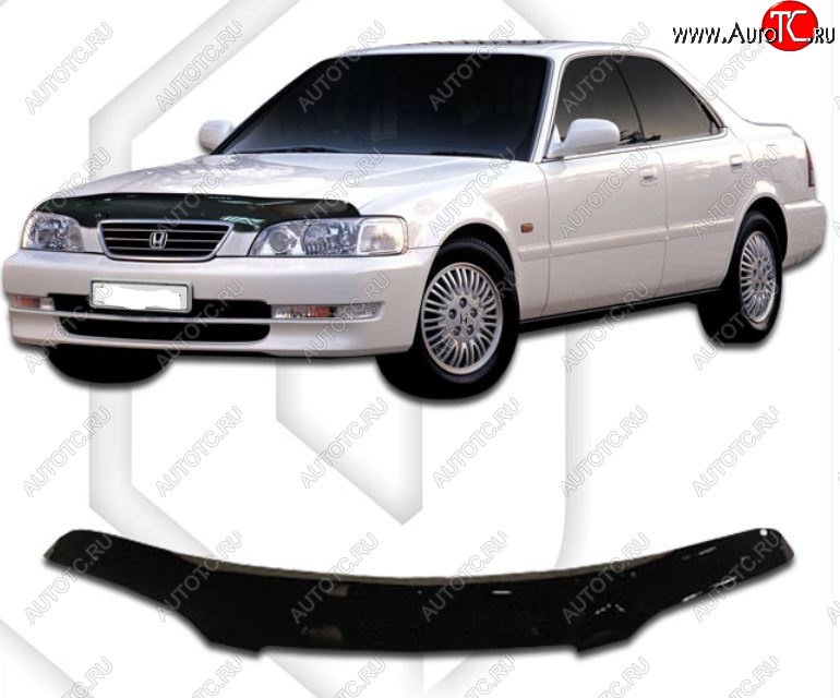 1 999 р. Дефлектор капота CA-Plastic  Honda Saber  1 (1995-1998) (Classic черный, Без надписи)  с доставкой в г. Воронеж