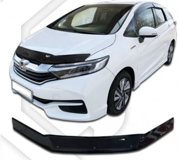 1 999 р. Дефлектор капота CA-Plastiс Honda Shuttle  дорестайлинг (2015-2019) (серия Classic черный, Без надписи)  с доставкой в г. Воронеж. Увеличить фотографию 2