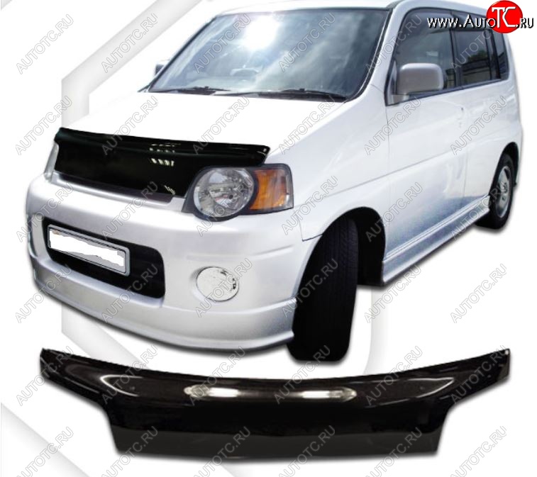 2 199 р. Дефлектор капота CA-Plastic exclusive  Honda SM-X (1996-2002) (Classic черный, Без надписи)  с доставкой в г. Воронеж