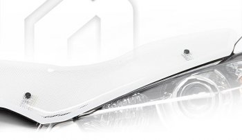 Дефлектор капота RK CA-Plastic Honda StepWagon  RK (2009-2012) минивэн дорестайлинг (Шелкография белая)