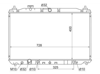 Радиатор SAT (пластинчатый, RN6) Honda Stream  2 RN6,RN7, RN8, RN9 (2006-2009) дорестайлинг