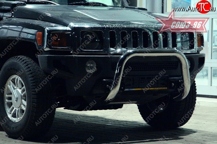 20 654 р. Защита переднего бампера Souz-96 (d76) HUMMER H3 (2005-2010)  с доставкой в г. Воронеж