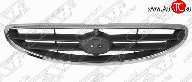 1 469 р. Решётка радиатора SAT  Hyundai Accent  2 LC (1999-2012) седан дорестайлинг (ТагАЗ) (Неокрашенная)  с доставкой в г. Воронеж