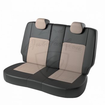 9 449 р. Чехлы для сидений Lord Autofashion Турин (экокожа) Hyundai Accent седан ТагАЗ (2001-2012) (Чёрный, вставка бежевая)  с доставкой в г. Воронеж. Увеличить фотографию 3