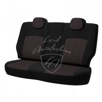 5 749 р. Чехлы для сидений Lord Autofashion Дублин (жаккард) Hyundai Accent седан ТагАЗ (2001-2012) (Черный, вставка Ёж Красный)  с доставкой в г. Воронеж. Увеличить фотографию 2