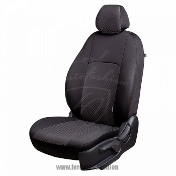 Чехлы для сидений Lord Autofashion Дублин (жаккард) Hyundai Accent седан ТагАЗ (2001-2012) (Черный, вставка Сеул серый)