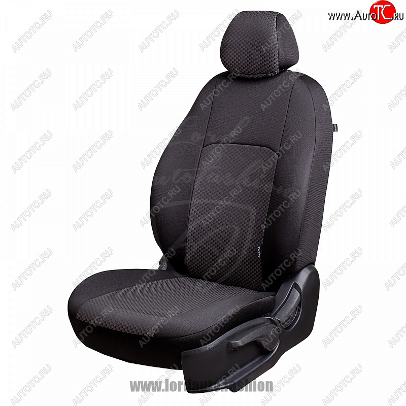 4 249 р. Чехлы для сидений Lord Autofashion Дублин (жаккард) Hyundai Accent седан ТагАЗ (2001-2012) (Черный, вставка Сеул серый)  с доставкой в г. Воронеж