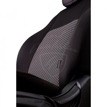 4 249 р. Чехлы для сидений Lord Autofashion Дублин (жаккард) Hyundai Accent седан ТагАЗ (2001-2012) (Черный, вставка Сеул серый)  с доставкой в г. Воронеж. Увеличить фотографию 4