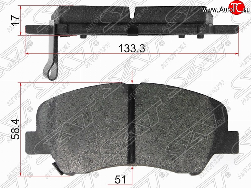 1 169 р. Колодки тормозные (передние) SAT Hyundai Solaris RBr седан дорестайлинг (2010-2014)  с доставкой в г. Воронеж