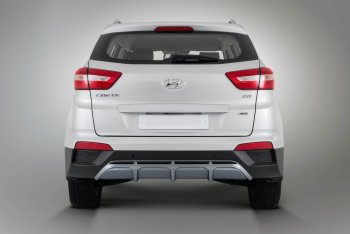 9 399 р. Накладка заднего бампера Xmug  Hyundai Creta  GS (2015-2021) дорестайлинг, рестайлинг (Неокрашенная)  с доставкой в г. Воронеж. Увеличить фотографию 2