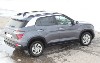 8 649 р. Комплект рейлингов на АПС  Hyundai Creta  SU (2020-2022) (Черно-серые, без поперечин)  с доставкой в г. Воронеж. Увеличить фотографию 5