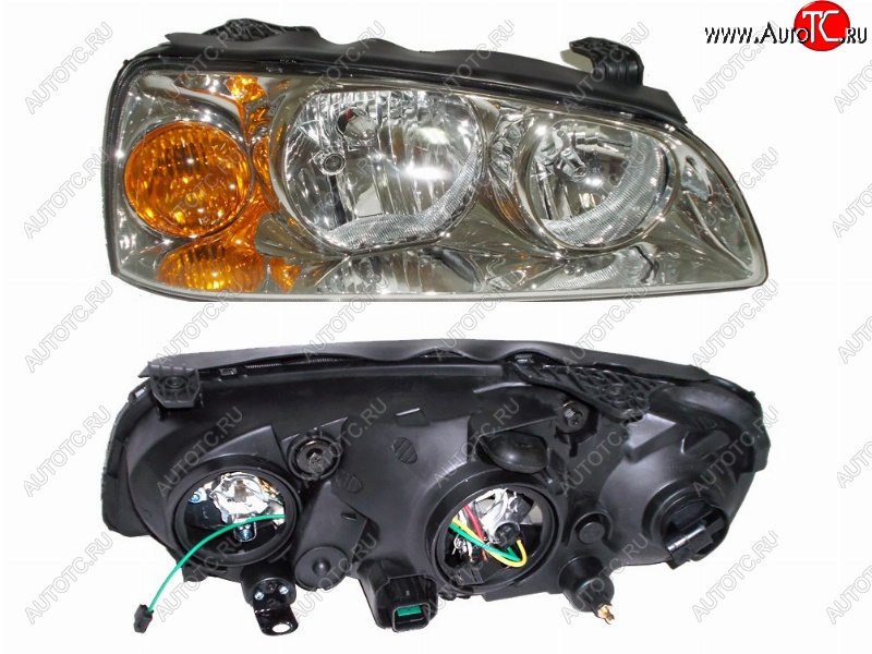 3 699 р. Правая передняя фара SAT (хром)  Hyundai Elantra  XD2 (2003-2010) рестайлинг седан  с доставкой в г. Воронеж