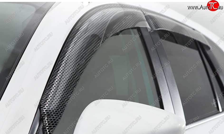 2 159 р. Дефлектора окон CA-Plastic  Hyundai Elantra  CN7 (2020-2023) (Серия Art черная)  с доставкой в г. Воронеж