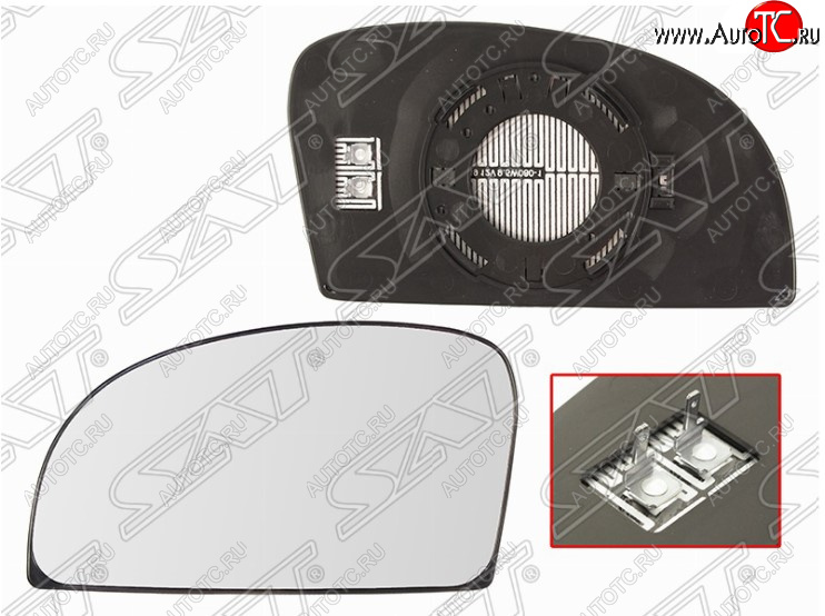 669 р. Левое полотно зеркала SAT (сферическое, с обогревом)  Hyundai Getz  TB (2002-2010) хэтчбэк 5 дв. дорестайлинг, хэтчбэк 5 дв. рестайлинг  с доставкой в г. Воронеж