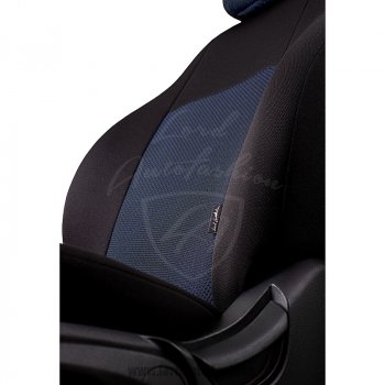 7 549 р. Чехлы для сидений Lord Autofashion Дублин (жаккард)  Hyundai Getz  TB (2005-2010) хэтчбэк 5 дв. рестайлинг (Черный, вставка Ёж Синий)  с доставкой в г. Воронеж. Увеличить фотографию 3
