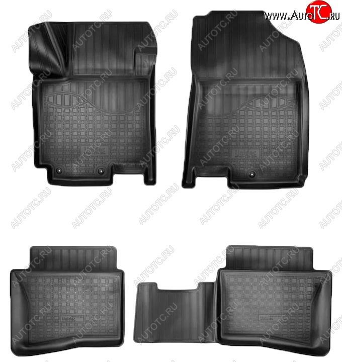 2 359 р. Коврики салонные Noplast (3D) Hyundai i20 GB хэтчбэк 5 дв. дорестайлинг (2014-2018) (Черные)  с доставкой в г. Воронеж