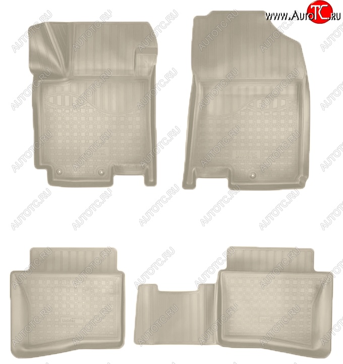 3 199 р. Коврики салонные Noplast (3D)  Hyundai i20  GB (2014-2020) хэтчбэк 5 дв. дорестайлинг, хэтчбэк 5 дв. рестайлинг (Бежевые)  с доставкой в г. Воронеж