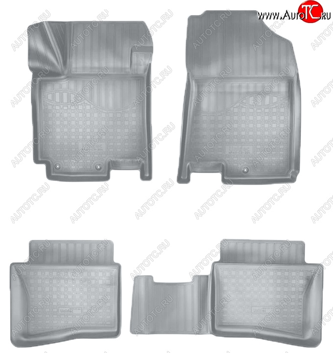 3 199 р. Коврики салонные Noplast (3D)  Hyundai i20  GB (2014-2020) хэтчбэк 5 дв. дорестайлинг, хэтчбэк 5 дв. рестайлинг (Серые)  с доставкой в г. Воронеж