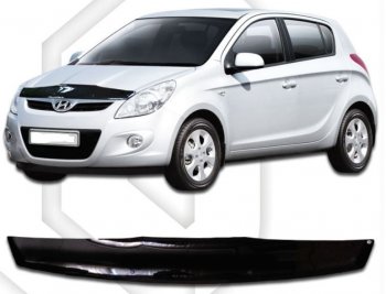 Дефлектор капота CA-Plastic Hyundai i20 PB хэтчбэк дорестайлинг (2008-2012)