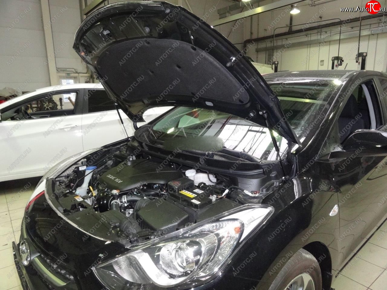 2 049 р. Упоры капота Russtal Hyundai I30 2 GD дорестайлинг универсал (2011-2015)  с доставкой в г. Воронеж