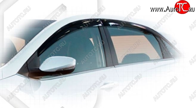 1 899 р. Дефлектора окон CA-Plastiс  Hyundai I30  2 GD (2011-2017) дорестайлинг, хэтчбэк 5 дв., рестайлинг, хэтчбэк 5 дв. (Classic полупрозрачный, Без хром.молдинга)  с доставкой в г. Воронеж