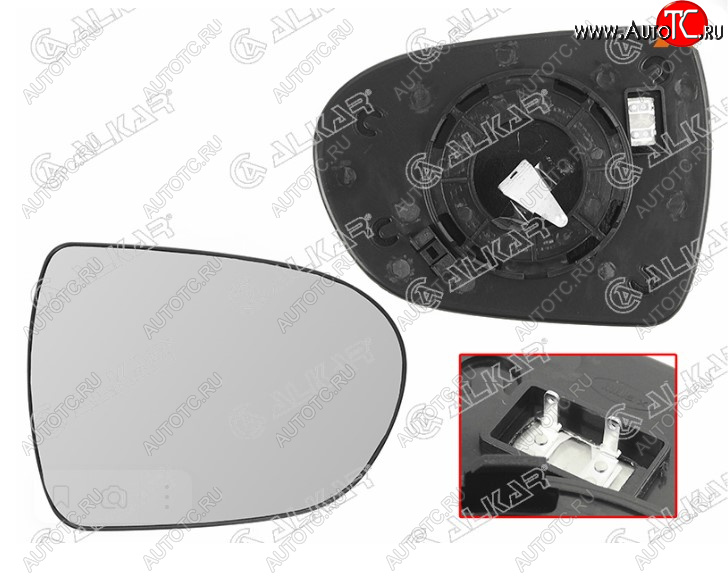 1 259 р. Правое полотно зеркала ALCAR (сферическое с обогревом) Hyundai I40 1 VF дорестайлинг универсал (2011-2015)  с доставкой в г. Воронеж