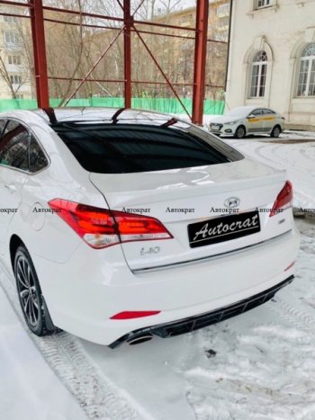 5 649 р. Юбка заднего бампера АВТОКРАТ Hyundai I40 1 VF рестайлинг седан (2015-2019) (Неокрашенная)  с доставкой в г. Воронеж. Увеличить фотографию 2