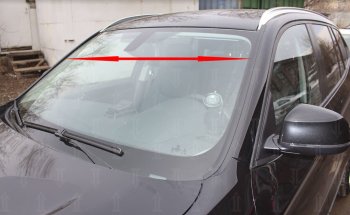 1 699 р. Водостоки лобового стекла Стрелка 11  Hyundai IX35 ( LM,  NU) (2009-2025) дорестайлинг, рестайлинг (Автомобиль с рейлингами)  с доставкой в г. Воронеж. Увеличить фотографию 7