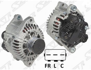 15 299 р. Генератор SAT (2,0/2,4, 12V 110A)  Hyundai IX35 ( LM,  NU) (2009-2025), Hyundai Santa Fe ( CM,  DM,  TM) (2009-2022), Hyundai Solaris  HCR (2017-2020), KIA Optima ( 3 TF,  4 JF,  JF) (2010-2020), KIA Sorento  XM (2009-2015)  с доставкой в г. Воронеж. Увеличить фотографию 1