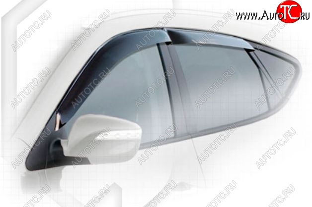 2 079 р. Дефлектора окон CA-Plastiс Hyundai IX35 LM дорестайлинг (2009-2013) (Classic полупрозрачный, Без хром.молдинга, Крепление только на скотч)  с доставкой в г. Воронеж