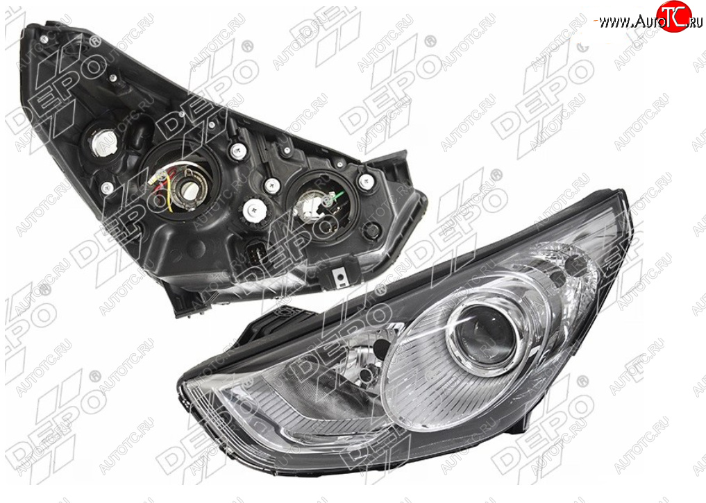 14 899 р. Левая фара DEPO  Hyundai IX35  LM (2009-2013) дорестайлинг  с доставкой в г. Воронеж