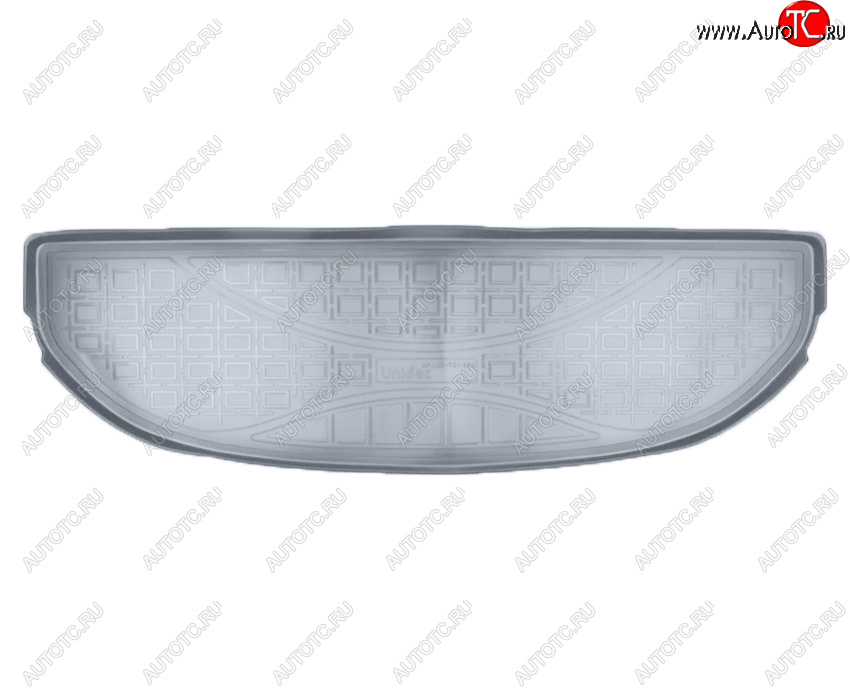 1 399 р. Коврик багажника Norplast Unidec (7 мест, короткий)  Hyundai Santa Fe  TM (2018-2022) дорестайлинг, рестайлинг (Цвет: серый)  с доставкой в г. Воронеж