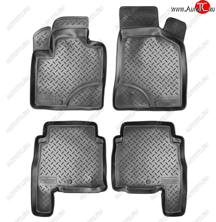 2 499 р. Комплект салонных ковриков Norplast Unidec  Hyundai Santa Fe  CM (2006-2009) дорестайлинг (Цвет: черный)  с доставкой в г. Воронеж
