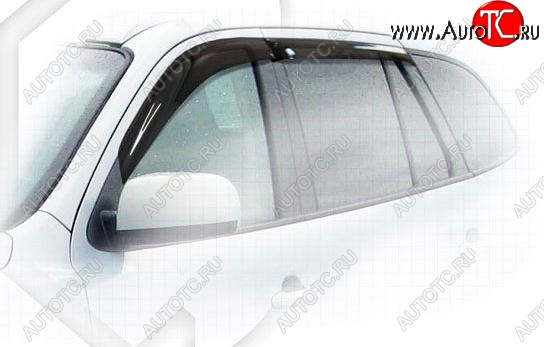 1 999 р. Дефлектора окон CA-Plastiс  Hyundai Santa Fe  CM (2009-2012) рестайлинг (Classic полупрозрачный, Без хром.молдинга)  с доставкой в г. Воронеж