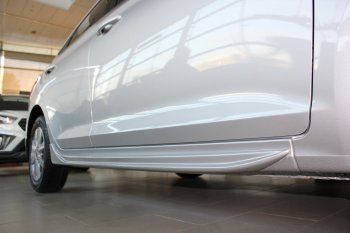 6 799 р. Пороги накладки Автократ Hyundai Solaris HCR седан рестайлинг (2020-2022) (Неокрашенные)  с доставкой в г. Воронеж. Увеличить фотографию 2
