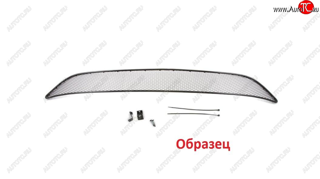 1 484 р. Сетка на бампер Arbori (черная. 15 mm) Hyundai Solaris HCR седан дорестайлинг (2017-2020)  с доставкой в г. Воронеж