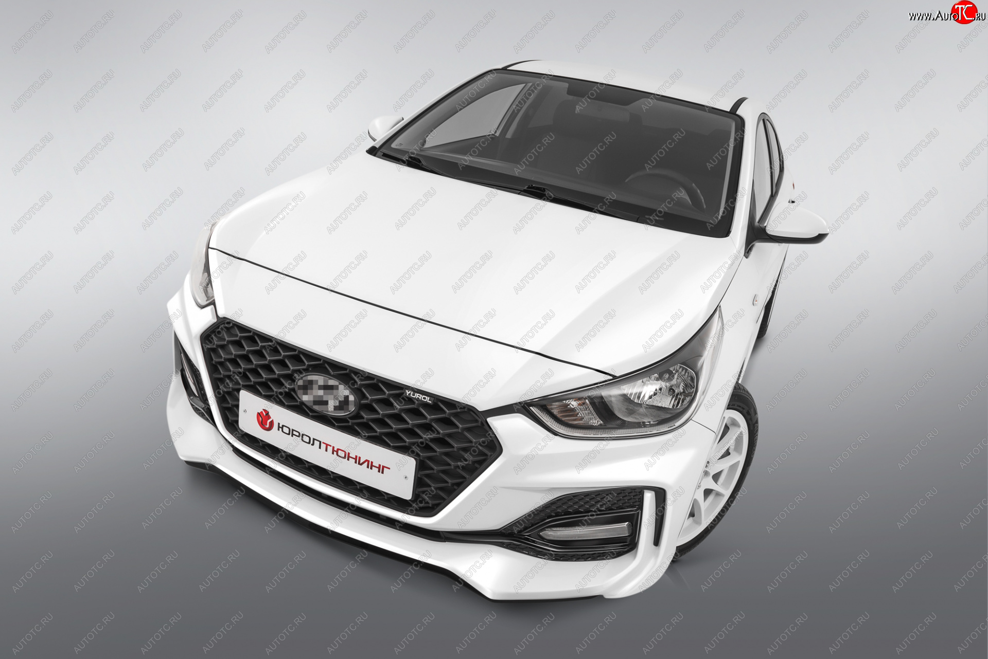 18 199 р. Передний бампер Quant Romb  Hyundai Solaris  HCR (2017-2022) седан дорестайлинг, седан рестайлинг (Комплектация Комфорт, Неокрашенный)  с доставкой в г. Воронеж