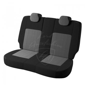 5 999 р. Чехлы для сидений Lord Autofashion Турин (жаккард, раздельная спинка)  Hyundai Solaris  HCR (2017-2020) седан дорестайлинг (Черный, вставка Люкс-94)  с доставкой в г. Воронеж. Увеличить фотографию 2