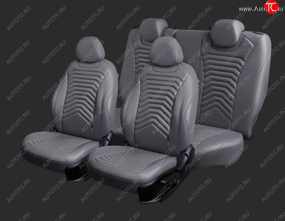 25 999 р. Чехлы для сидений Lord Autofashion Байрон ПРЕЗИДЕНТ (экокожа, спинка 60/40, 3 Г0образных подголовника)  Hyundai Solaris  HCR (2017-2022) седан дорестайлинг, седан рестайлинг (Серый, вставка серая, строчка серая)  с доставкой в г. Воронеж