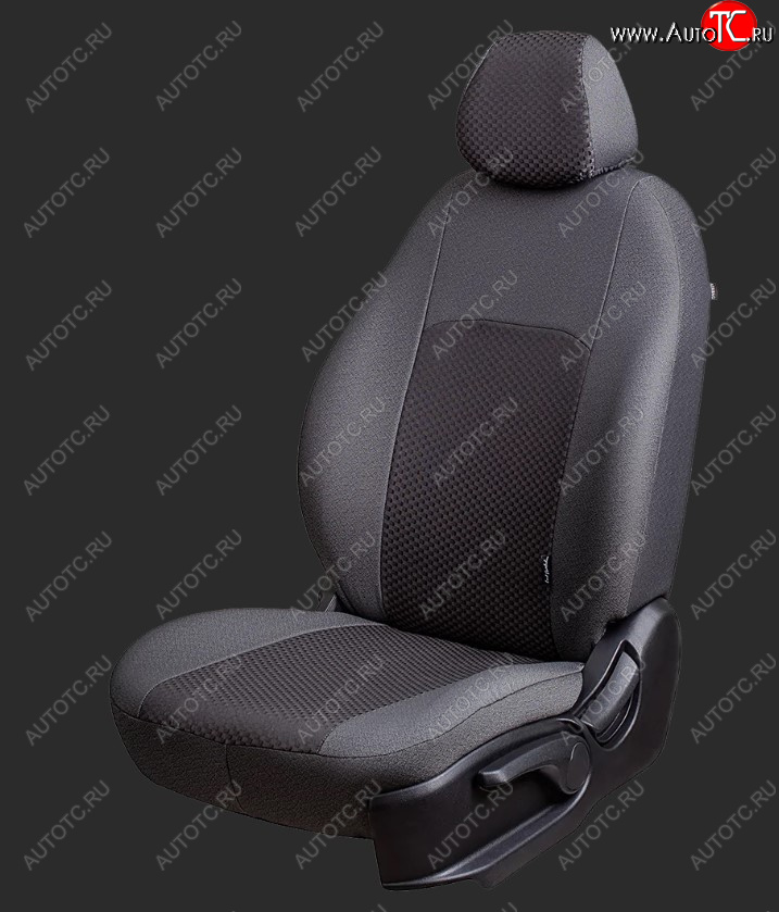 5 399 р. Чехлы для сидений Lord Autofashion Дублин (жаккард, спинка 60/40, 3 Г-образных подголовника)  Hyundai Solaris  HCR (2017-2022) седан дорестайлинг, седан рестайлинг (Серый, вставка Сеул Серый)  с доставкой в г. Воронеж