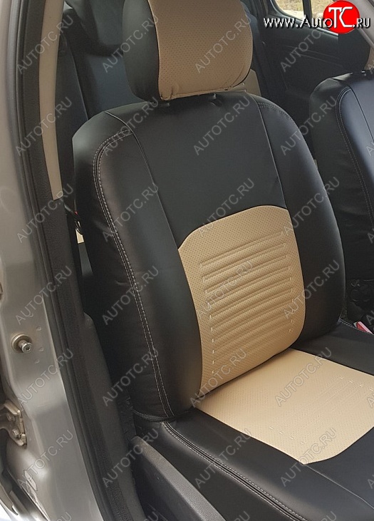 6 799 р. Чехлы для сидений Lord Autofashion Турин (экокожа)  Hyundai Solaris  RBr (2010-2017) хэтчбэк дорестайлинг, хэтчбэк рестайлинг (Чёрный, вставка бежевая)  с доставкой в г. Воронеж