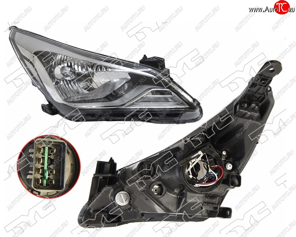 10 699 р. Правая фара (под электрокорректор) TYC Hyundai Solaris RBr седан рестайлинг (2014-2017)  с доставкой в г. Воронеж