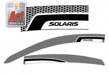 Дефлектора окон CA-Plastic Hyundai Solaris  RBr (2010-2014) седан дорестайлинг