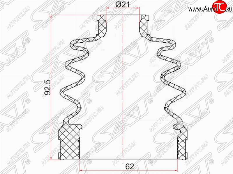 389 р. Пыльник ШРУСа (внутренний/передний) SAT  Hyundai Solaris  RBr (2010-2014), KIA Rio  3 QB (2011-2017)  с доставкой в г. Воронеж