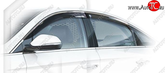 1 999 р. Дефлектора окон CA-Plastiс  Hyundai Sonata  LF (2017-2019) рестайлинг (Classic полупрозрачный, Без хром.молдинга)  с доставкой в г. Воронеж