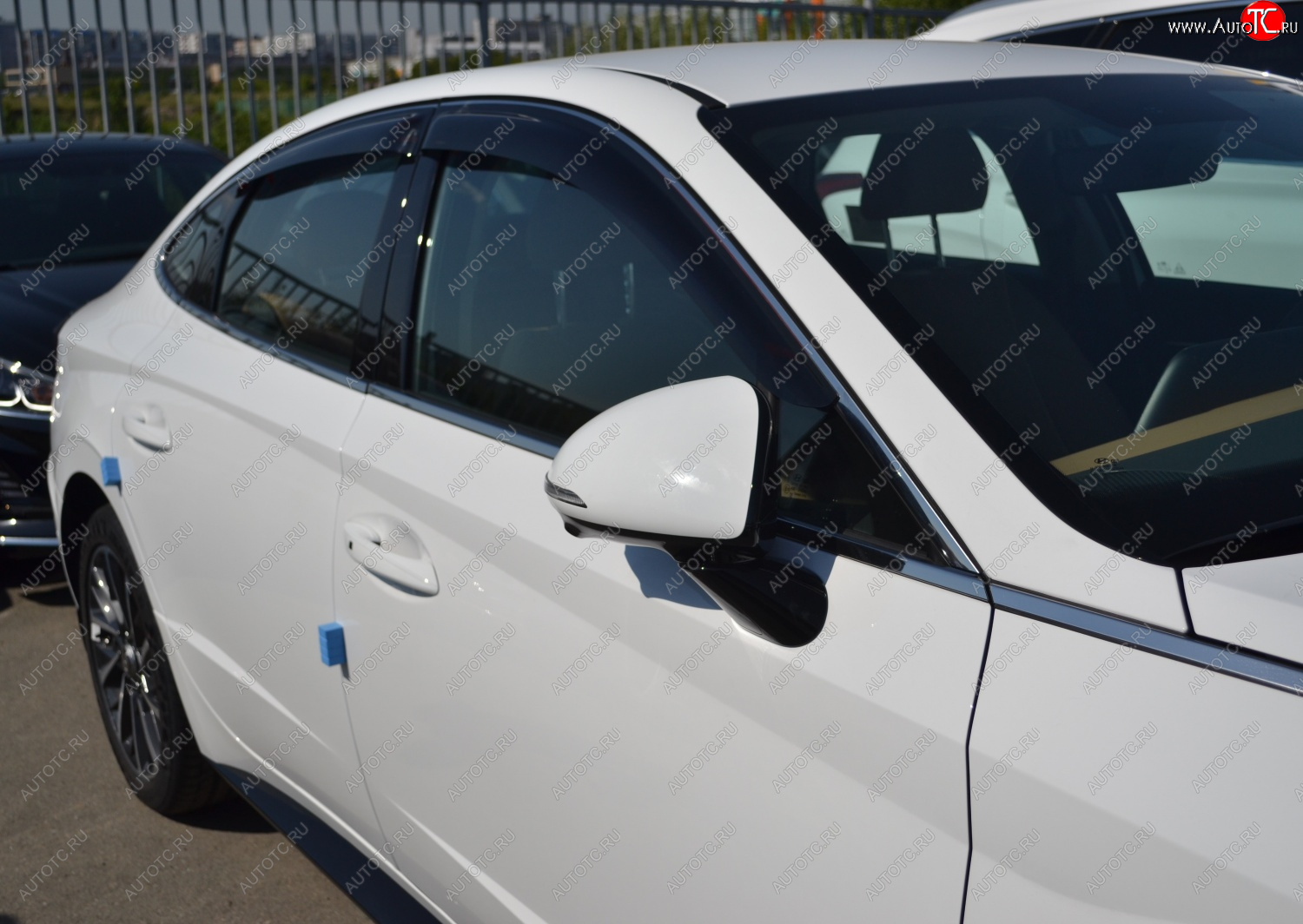3 399 р. Дефлектора окон SIM Hyundai Sonata DN8 (2019-2022)  с доставкой в г. Воронеж