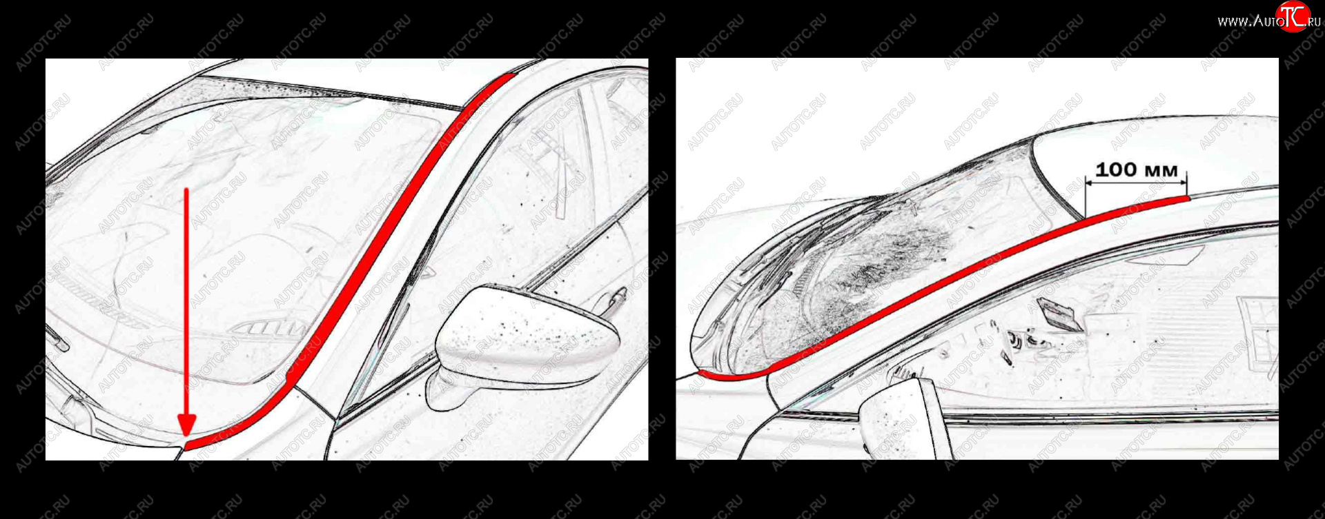 2 199 р. Водостоки лобового стекла Стрелка 11  Hyundai Sonata  EF (2001-2013) рестайлинг ТагАЗ  с доставкой в г. Воронеж