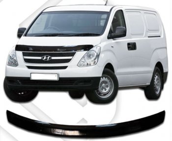 2 159 р. Дефлектор капота CA-Plastic Hyundai Starex/Grand Starex/H1 TQ дорестайлинг (2007-2013) (Classic черный, Без надписи)  с доставкой в г. Воронеж. Увеличить фотографию 1